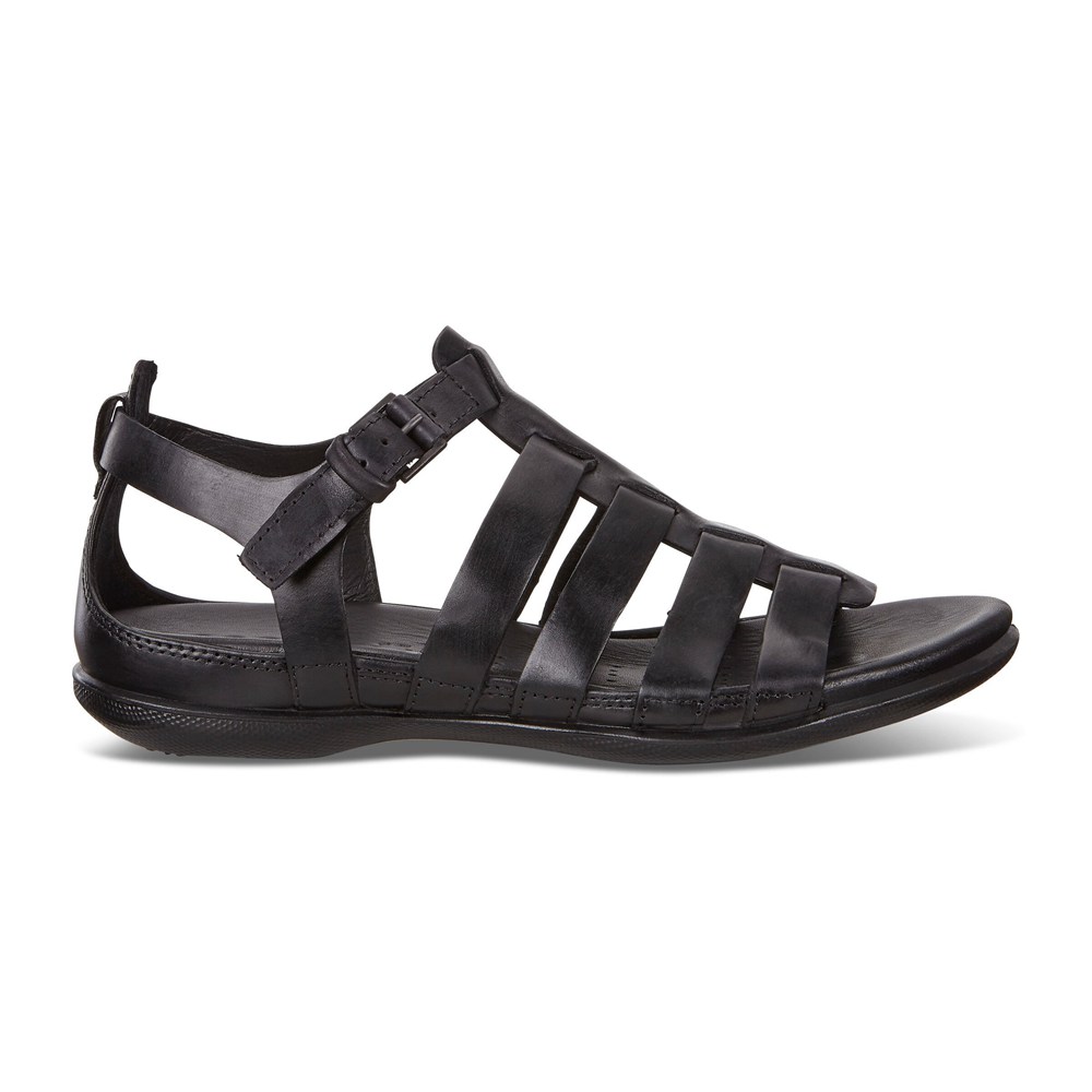 ECCO Womens Sandals Black - Flash Flat - DHT-451862